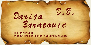 Darija Baratović vizit kartica